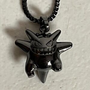 Gengar Pokemon Charm Pendant Necklace Black Adjustable Chain Anime